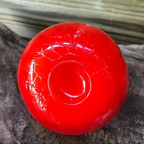 Hand Blend Red & Green Life Size Apple Glass Art - Picture 5 of 5